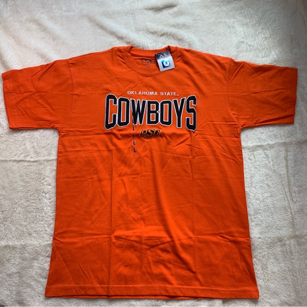 Orange Boxy Short Sleeve T-Shirt with Bold Text